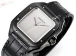 THB Factory Cartier Santos White/Black Face Leather Band 1847 MC Movement Watch